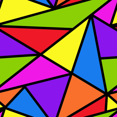 Tangled Triangles Vibrant Pattern
