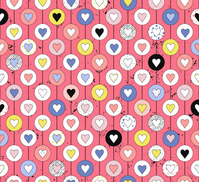 Hearts in Harmony Pink Background