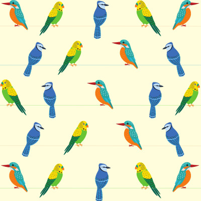 Birds in a line