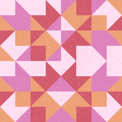 modern geometric patchwork textured pink and orange shapes