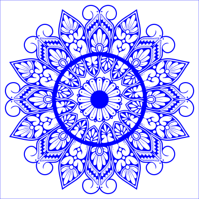 Blue Mandala Design