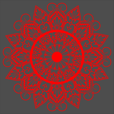 Red Mandala Design