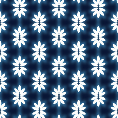 Indigo shibori flowers