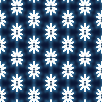 Indigo shibori flowers