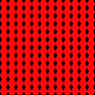 Black diamond shapes in red background vertical