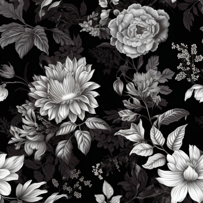 Black and White Flowers