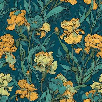 Orange and Cyan Flowers