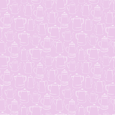 Coffee Break Pots Sketch Lilac Wild