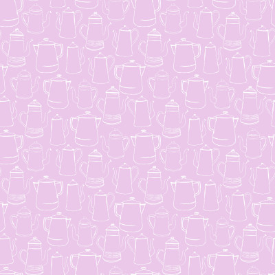 Coffee Break Pots Sketch Lilac Wild