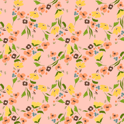 Confetti Flowers Scattered 1 Pink Wild