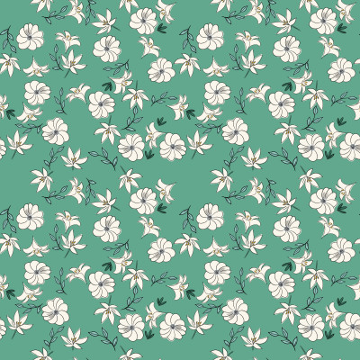 Charming Moments Pattern Green Wild