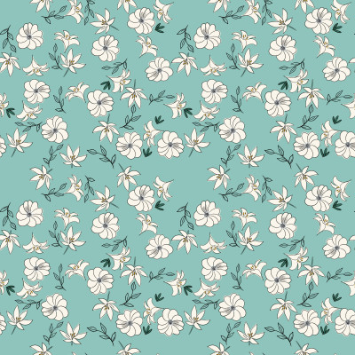 Adorable Moments Pattern Light Green Wild