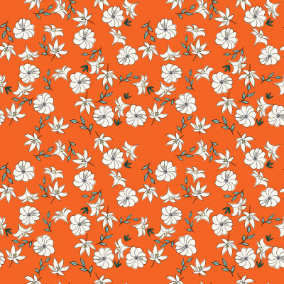 Charming Moments Pattern Orange Wild