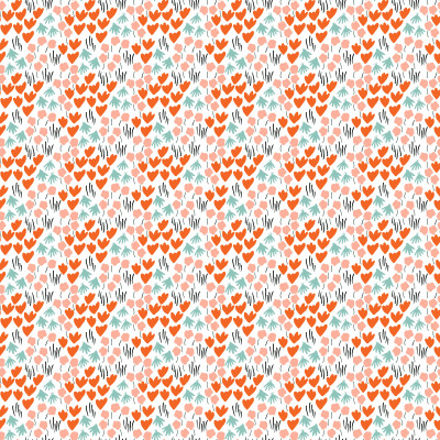 Beautiful Days White Orange Pattern