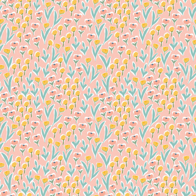 Pastel Garden Blooms Pink