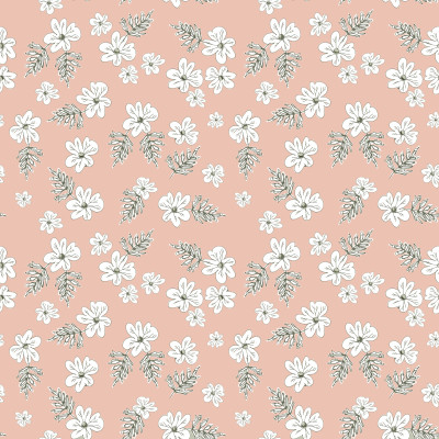 Pink Blossom White Flower