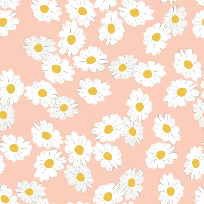 Retro Daisy Large on Pink