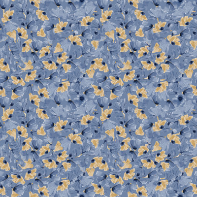 The Blues Flowers in Blue and Gold