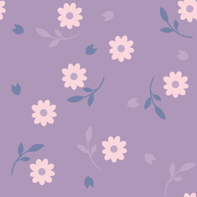 Pink Blooms on Lavender
