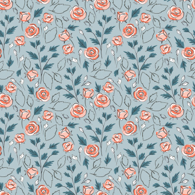 Sweet Like Roses Blue and Pink