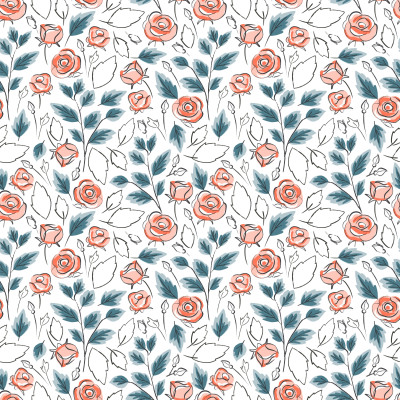 Sweet Like Roses Blue Pink and White