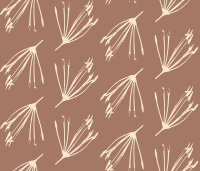 Mocha Mousse - Flower Buds Pattern
