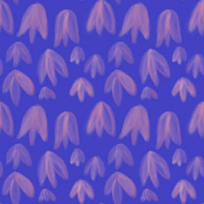Pink Tulips on Blue