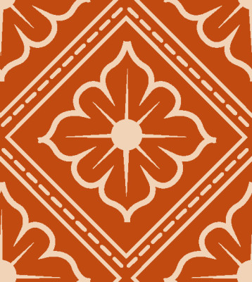 Block Print - Earthy Brown