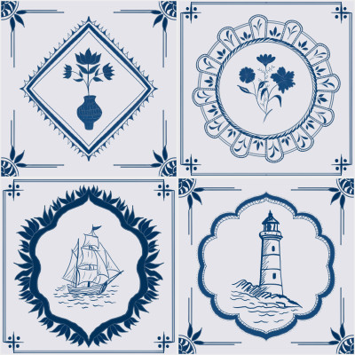 Journey To Bliss - Delft Tiles