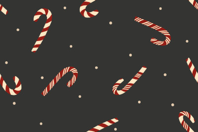 Christmas striped Candycane on muted green