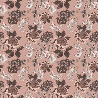 English floral mocha mousse