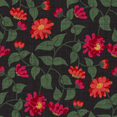 Zinnia Floral Pattern