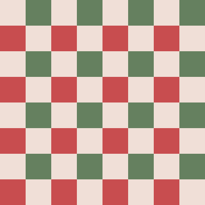 Checks-Pale Green and Red