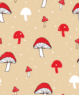 Mushrooms in the snow - Red