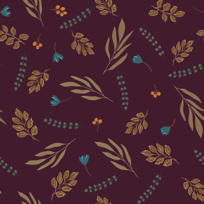 Plum Autumn Floral