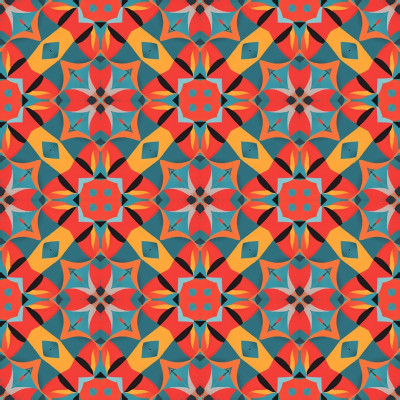 Diamond shape floral design