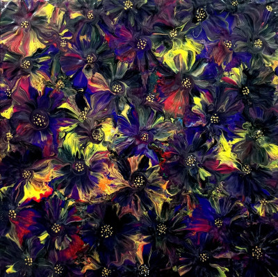 Floral Cascade - Abstract Fluid art