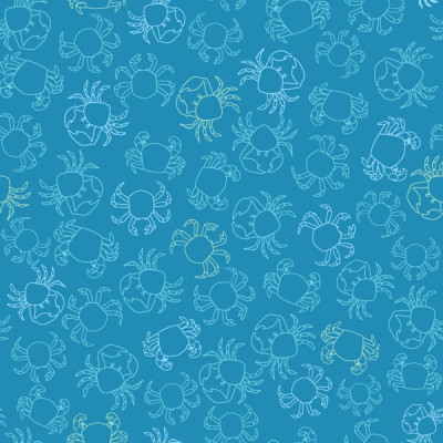 Beach crabs in blue