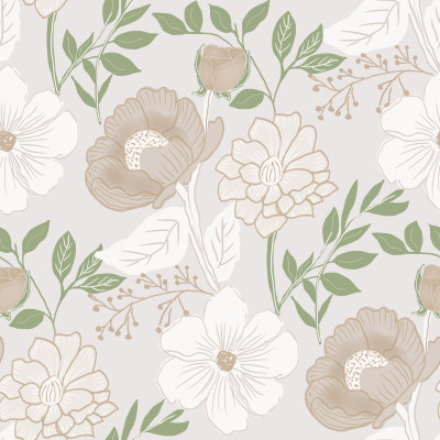 Cozy winter floral print