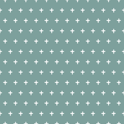 Boho Happiness Blooms Cross Blue Pattern